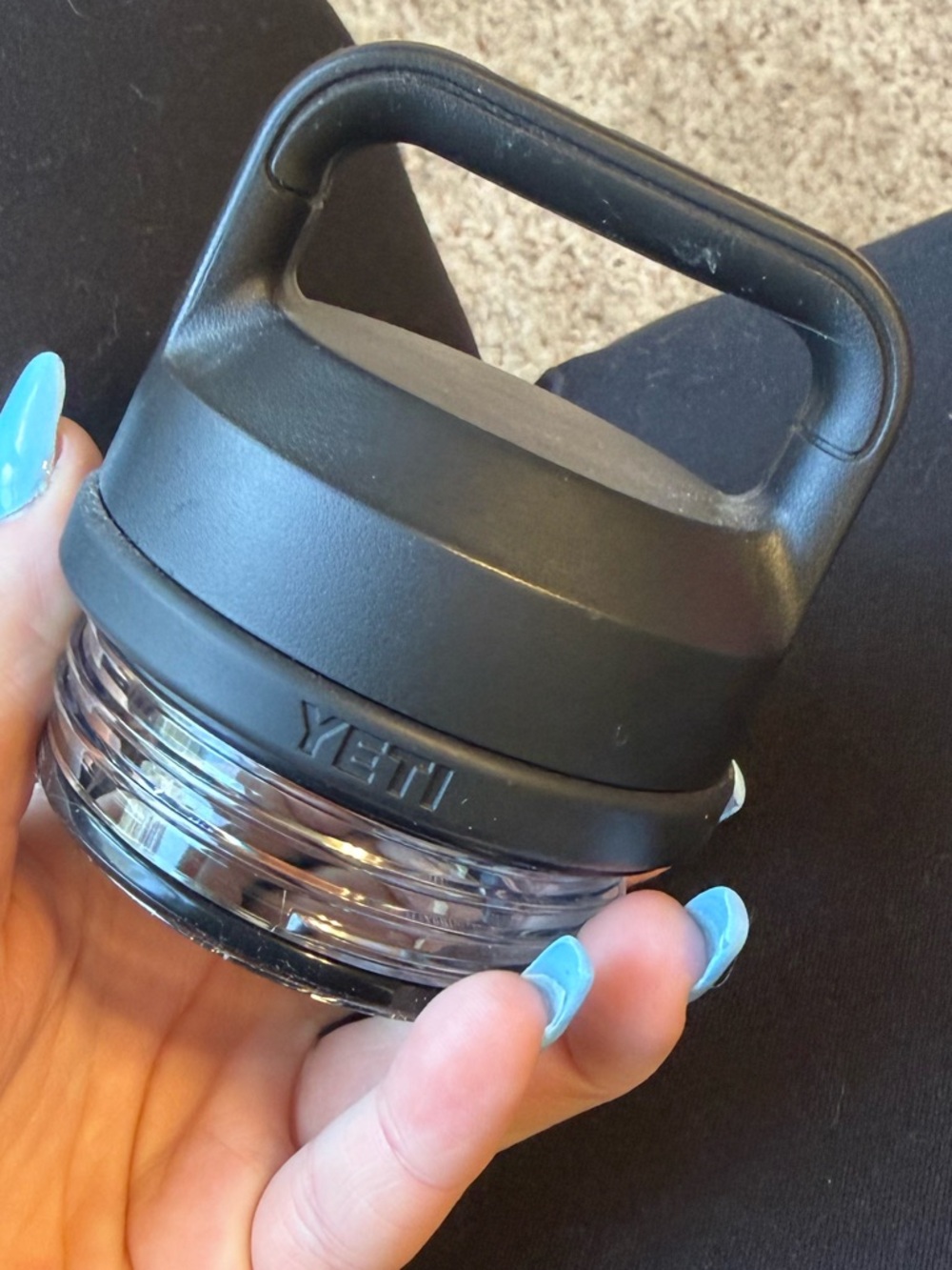 Yeti Black Travel Lid with Carry Handle